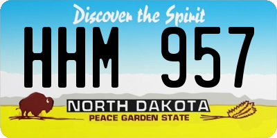 ND license plate HHM957