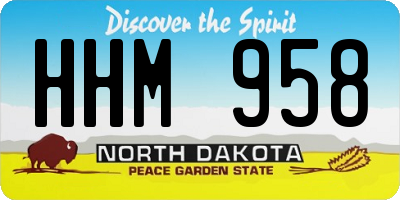 ND license plate HHM958