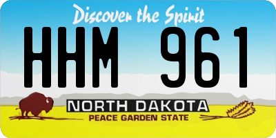 ND license plate HHM961