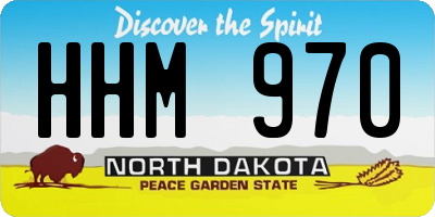 ND license plate HHM970