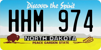 ND license plate HHM974