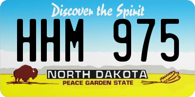 ND license plate HHM975