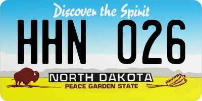 ND license plate HHN026