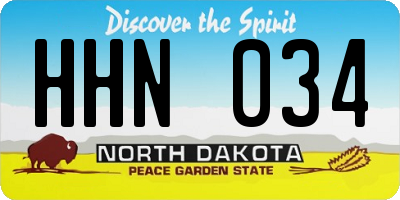 ND license plate HHN034