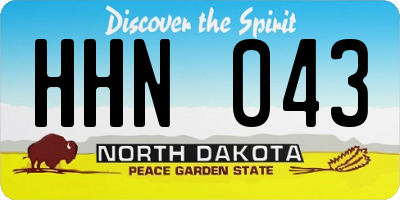 ND license plate HHN043
