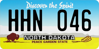 ND license plate HHN046