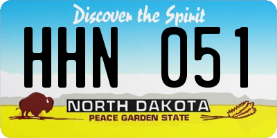 ND license plate HHN051