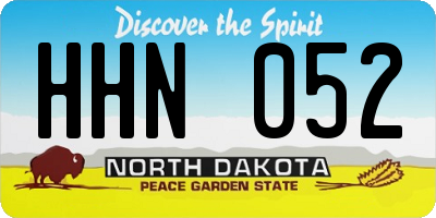ND license plate HHN052