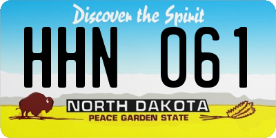 ND license plate HHN061
