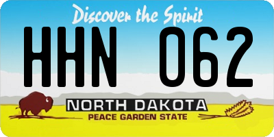 ND license plate HHN062