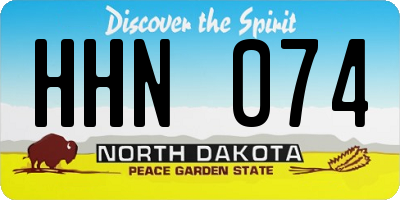 ND license plate HHN074