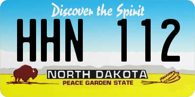 ND license plate HHN112