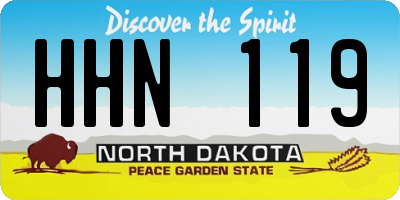 ND license plate HHN119
