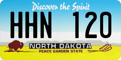 ND license plate HHN120