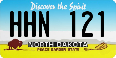 ND license plate HHN121