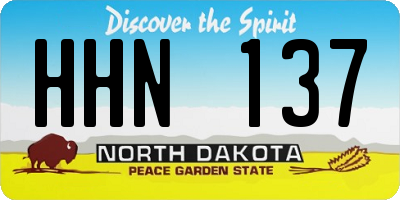 ND license plate HHN137