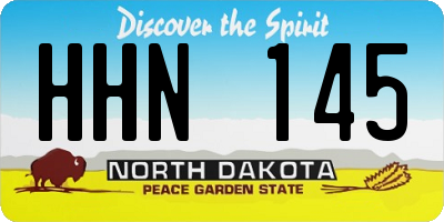 ND license plate HHN145
