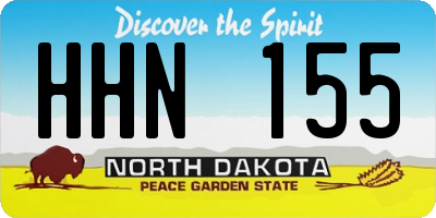 ND license plate HHN155