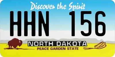ND license plate HHN156