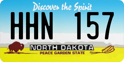 ND license plate HHN157