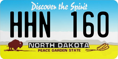 ND license plate HHN160