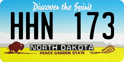 ND license plate HHN173