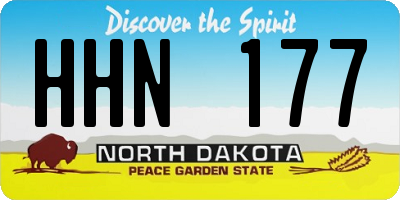 ND license plate HHN177