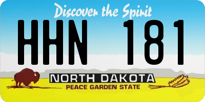 ND license plate HHN181
