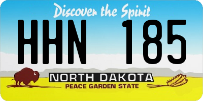 ND license plate HHN185