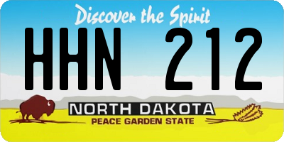 ND license plate HHN212