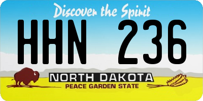 ND license plate HHN236
