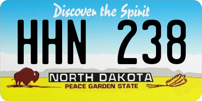 ND license plate HHN238
