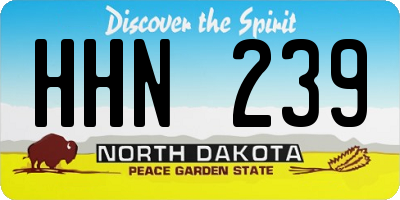 ND license plate HHN239