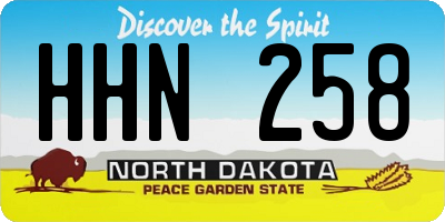 ND license plate HHN258