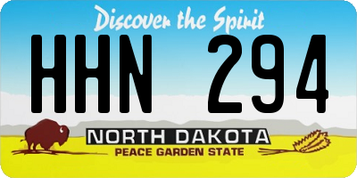 ND license plate HHN294