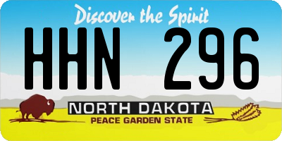 ND license plate HHN296