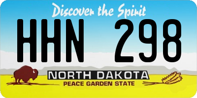 ND license plate HHN298