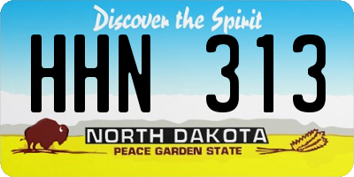 ND license plate HHN313