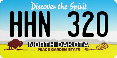 ND license plate HHN320