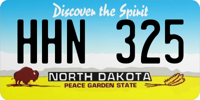 ND license plate HHN325