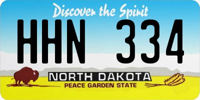 ND license plate HHN334