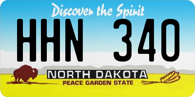 ND license plate HHN340