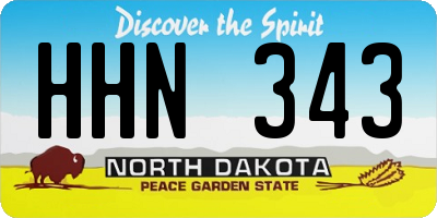 ND license plate HHN343
