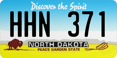 ND license plate HHN371