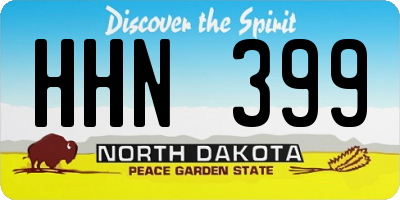 ND license plate HHN399
