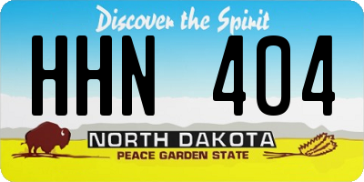 ND license plate HHN404