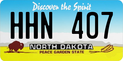 ND license plate HHN407