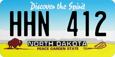 ND license plate HHN412
