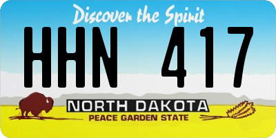 ND license plate HHN417