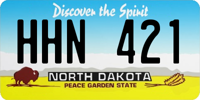 ND license plate HHN421
